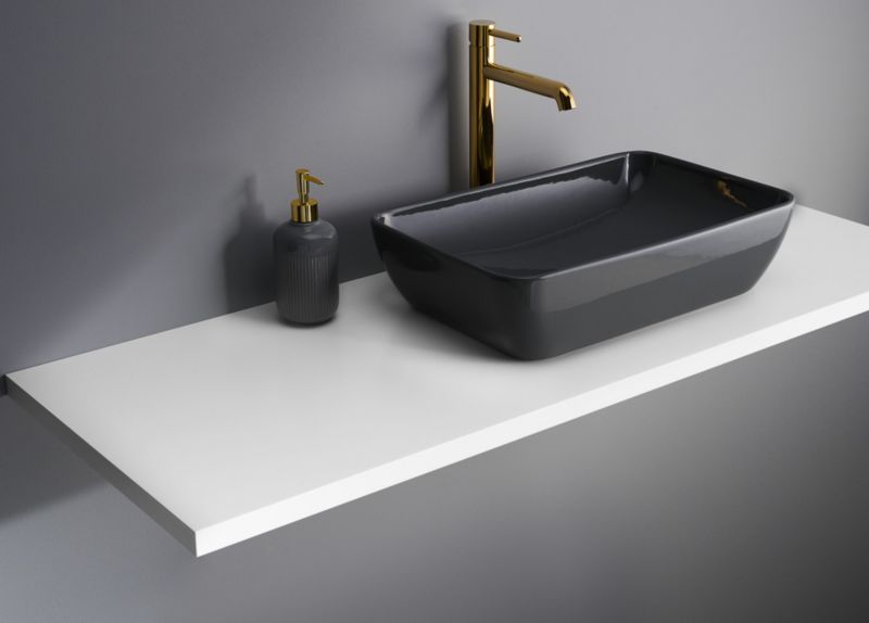 Ravak Ceramik Slim R bordmonteret vask 50 cm sort