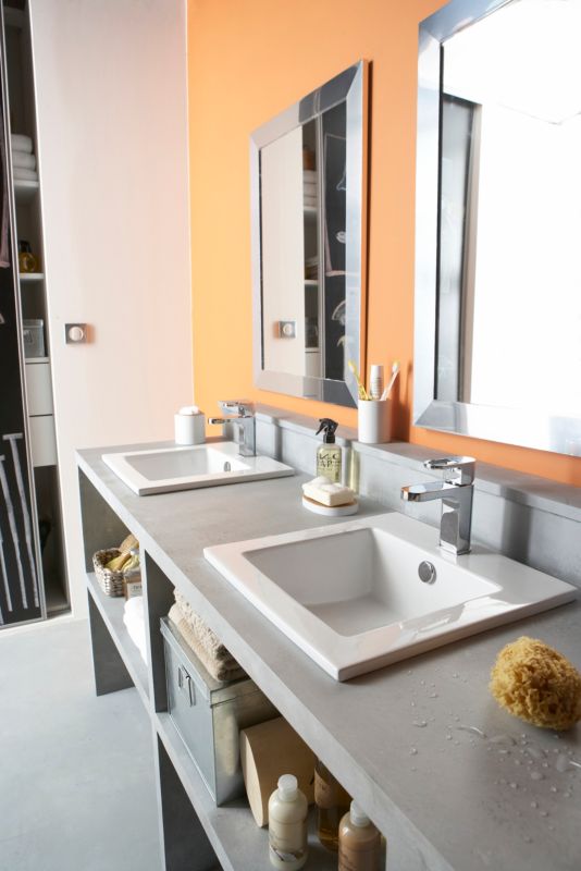 GoodHome Tahoe indbygget keramisk vask 42,5 x 42,5 cm hvid