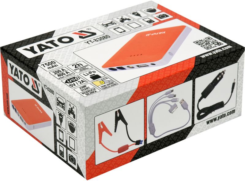 Yato Power Bank startbatteri 7500 mAh