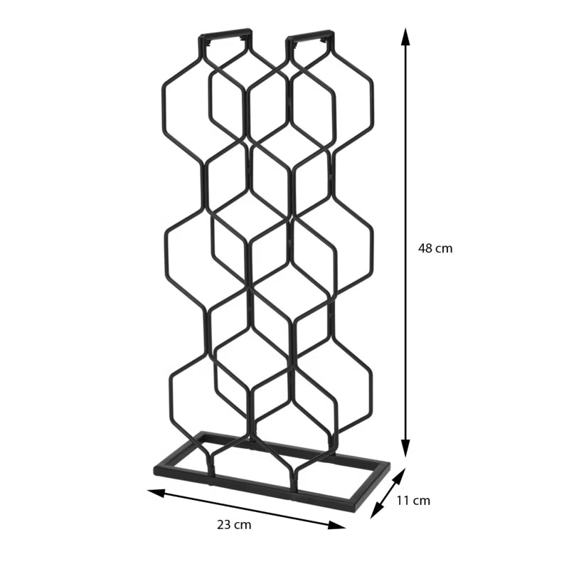 Vinreol 48x23x11 cm Sort Metal
