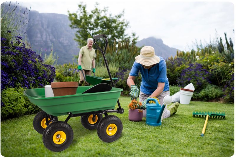 Humberg havevogn 3-i-1 transportvogn, trillebør og tipvogn, 200 kg, 1 stk.