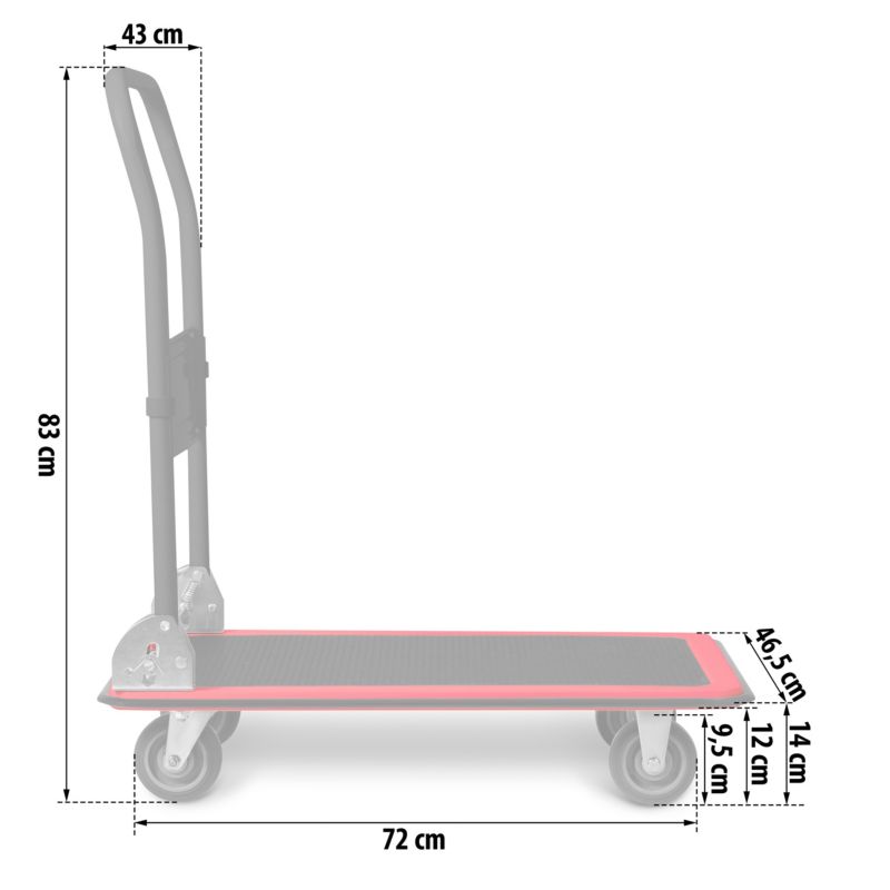 Humberg HM-505 platformvogn til transport og lager, foldbar, 150 kg, 1 stk.