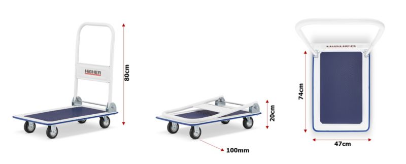 HIGHER lager- og transportplatformsvogn 150 kg PL-PH150, 1 stk