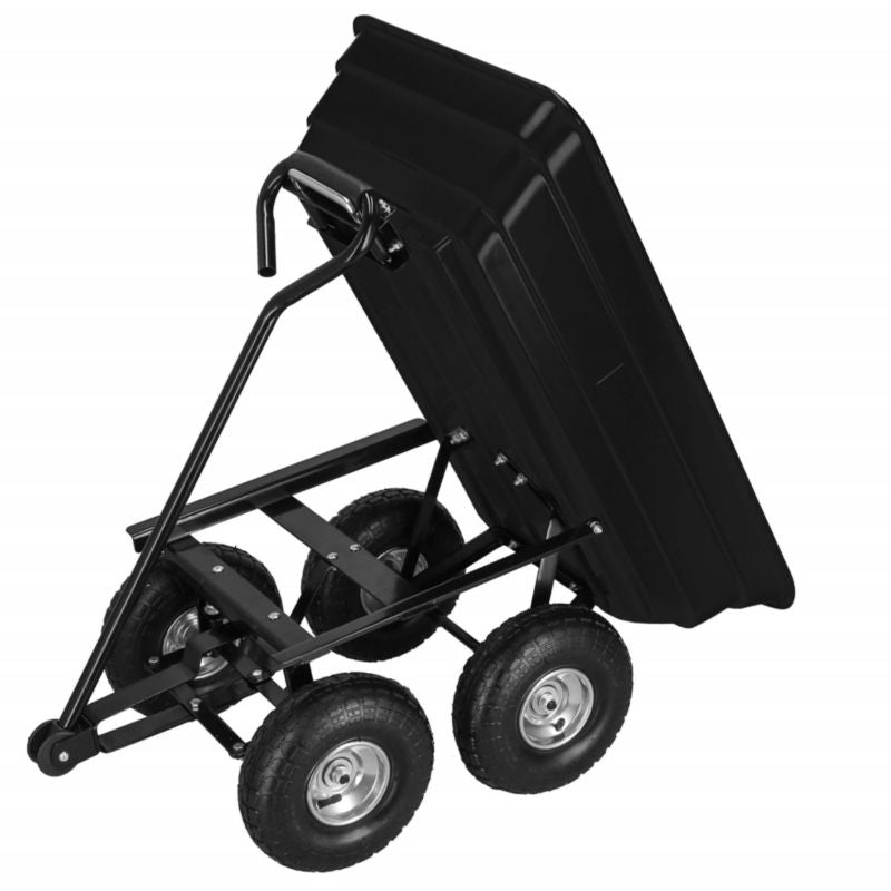 Springos have- og transportvogn med tipfunktion op til 250 kg, sort, 1 stk.