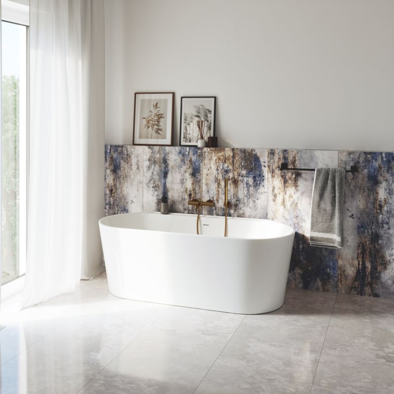 GoodHome Nakina akrylbadekar 170 x 75 cm hvid