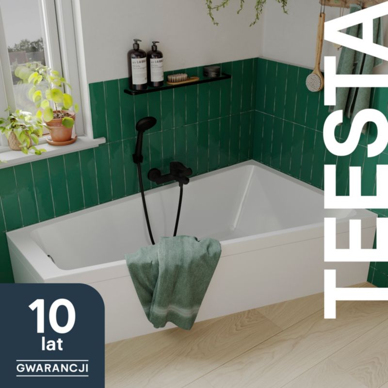 GoodHome Teesta venstre akrylbadekar 160 x 90 cm