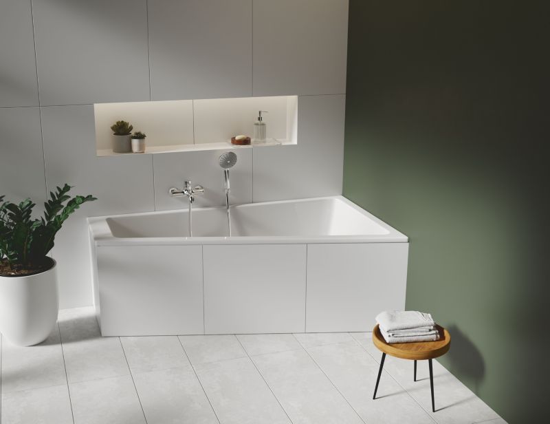 GoodHome Teesta akrylbadekar 160 x 90 cm højre