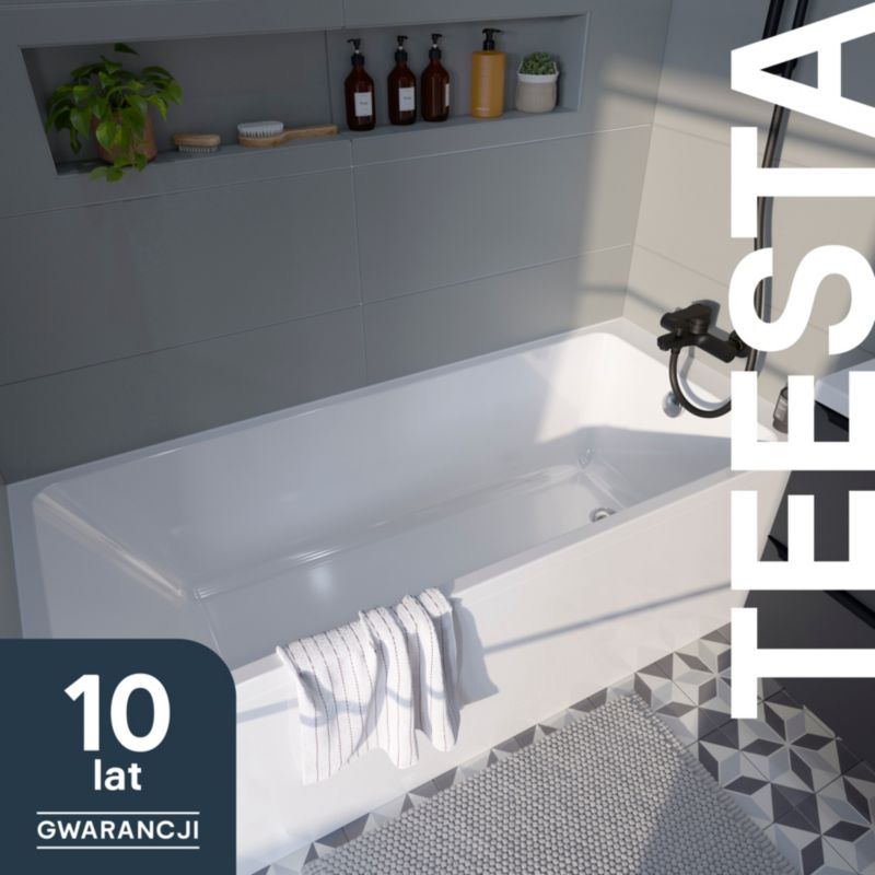 Akrylbadekar GoodHome Teesta 170 x 70 cm hvid