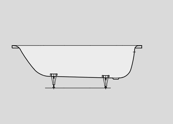 Rektangulært badekar Kaldewei Saniform Plus 360-1 140x70 cm hvid 1 stk.