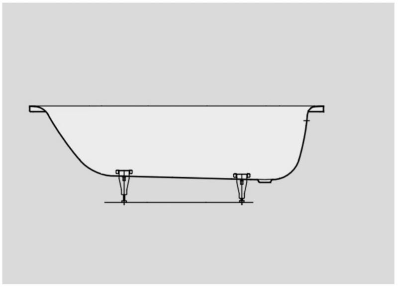Rektangulært badekar Kaldewei Saniform Plus 363-1 170x70 cm hvid 1 stk.