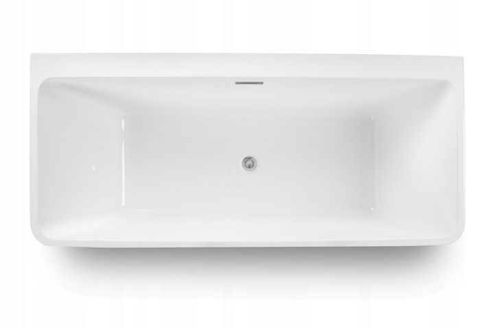 Fritstående badekar Corciano Venus 170x75 cm til væg, hvid, 1 stk.