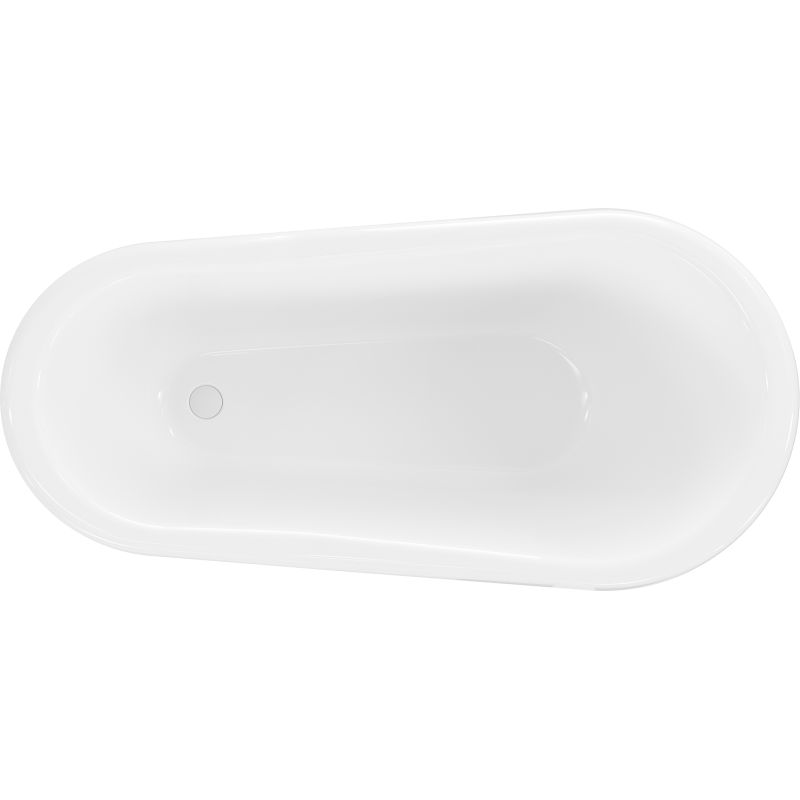 Fritstående badekar Mexen Retro 150 x 73 cm hvid/sorte ben hvide 1 stk.