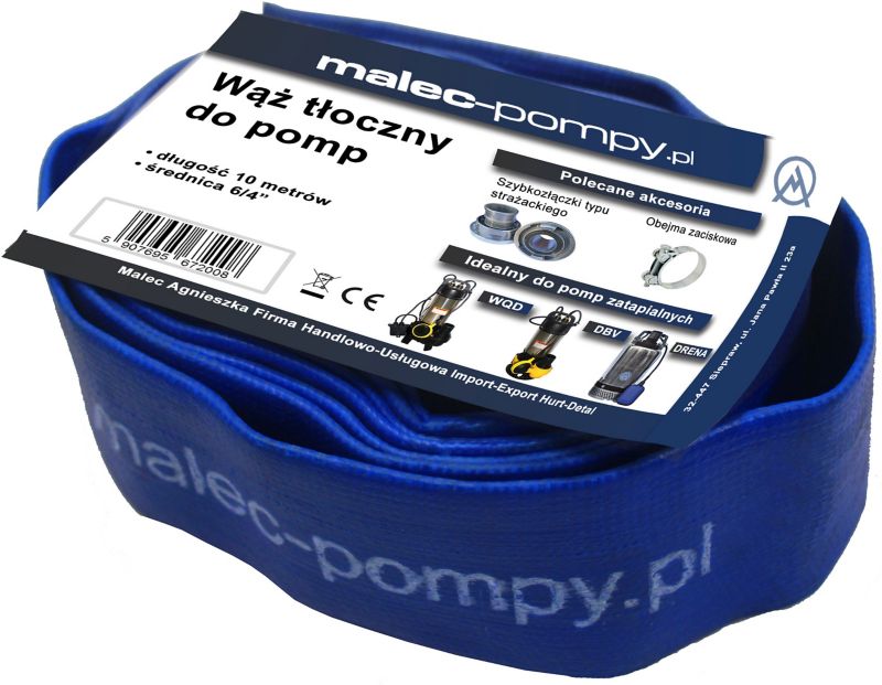 Trykslange 6/4" 10 m – let og fleksibel til effektiv vandpumpning