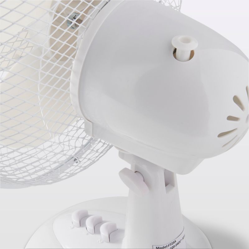 Hvid bordventilator 23 cm