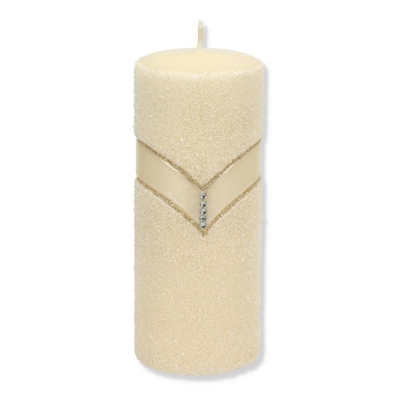 MONDEX DIAMOND stearinlys 70 x 175 x 70 mm beige 1 stk.