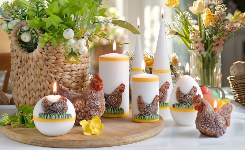 MONDEX KURKA stearinlys 80 x 110 x 80 mm flerfarvet 1 stk.