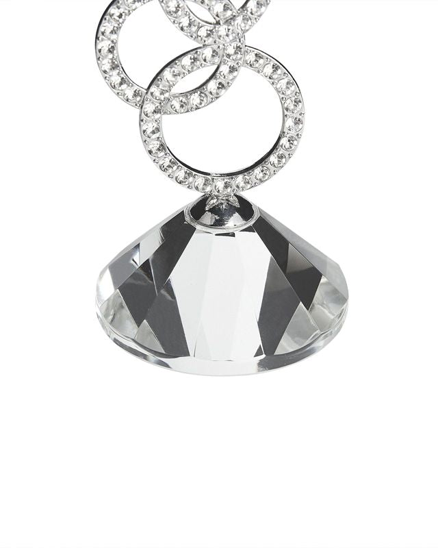 Oviedo lysestage i sølvglas, 1 stk.