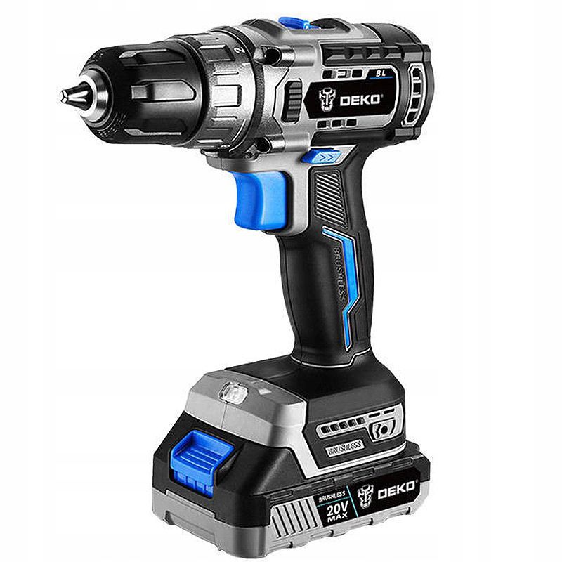 DEKO børsteløs bore-/skruemaskine 42 Nm 1,5 Ah 20 V 1 sæt