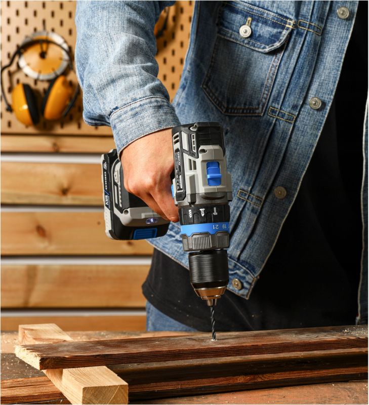 DEKO slagboremaskine og skruemaskine uden kul 62 Nm 2Ah 20V 1 sæt