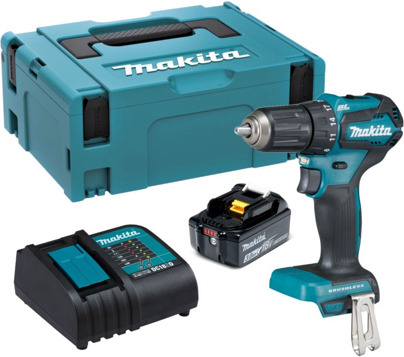 Makita 2‑trins akku-boremaskine/skruemaskine DDF483SF1J