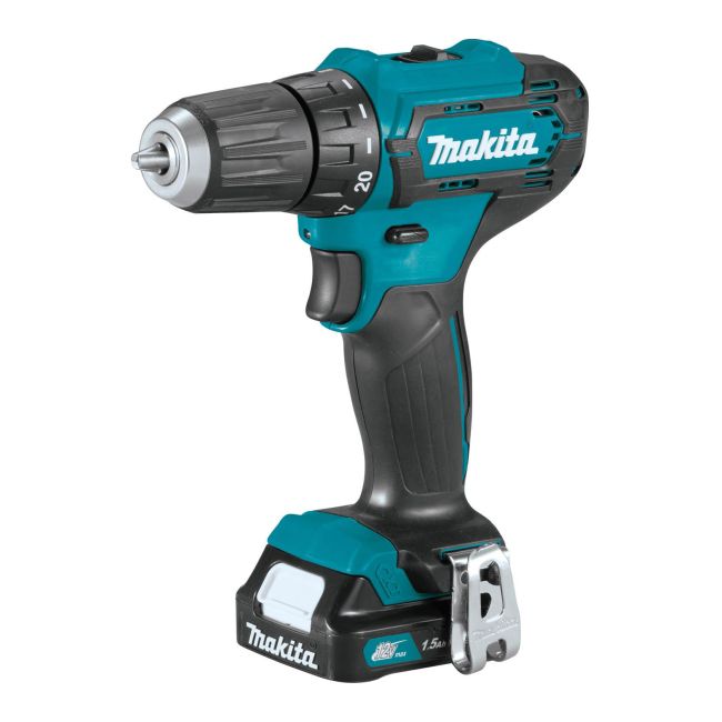 Makita CXT 10,8 V akku-boremaskine/skruemaskine med 2 x 1,5 Ah batterier