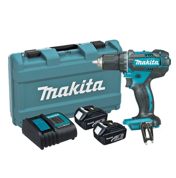 Makita DDF482SFE akku-boremaskine og skruemaskine 2x3,0 Ah