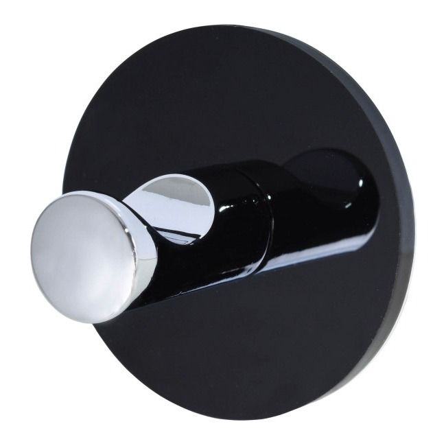 Bisk Style rund håndklædekrog sort/krom