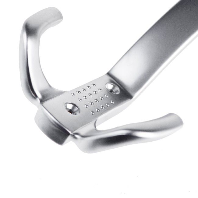 Stor vandkandeformet vægholder i mat krom