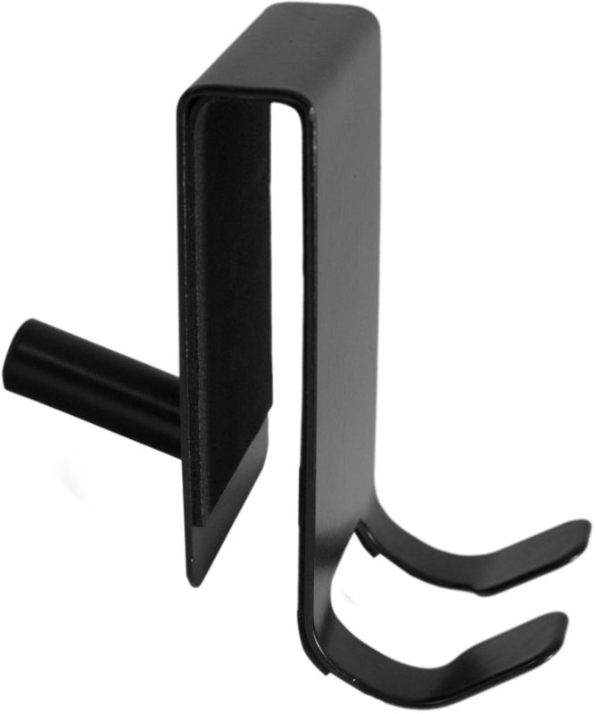 Sort håndklædeholder til brusekabine