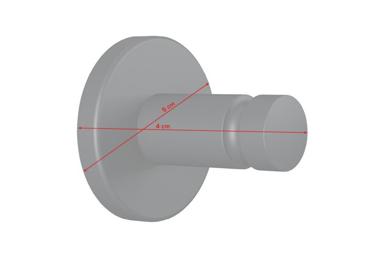 Tesa Moon håndklædeholder i mat sort uden boring