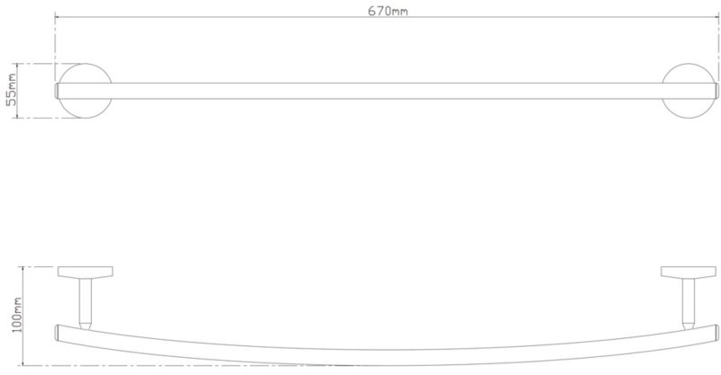 GoodHome Ormara håndklædeholder 60 cm