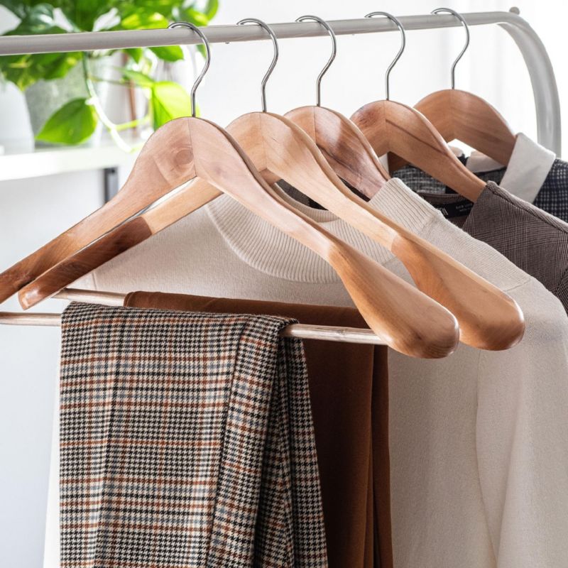 KADAX træbøjler til tøj, sæt med 6 stk.