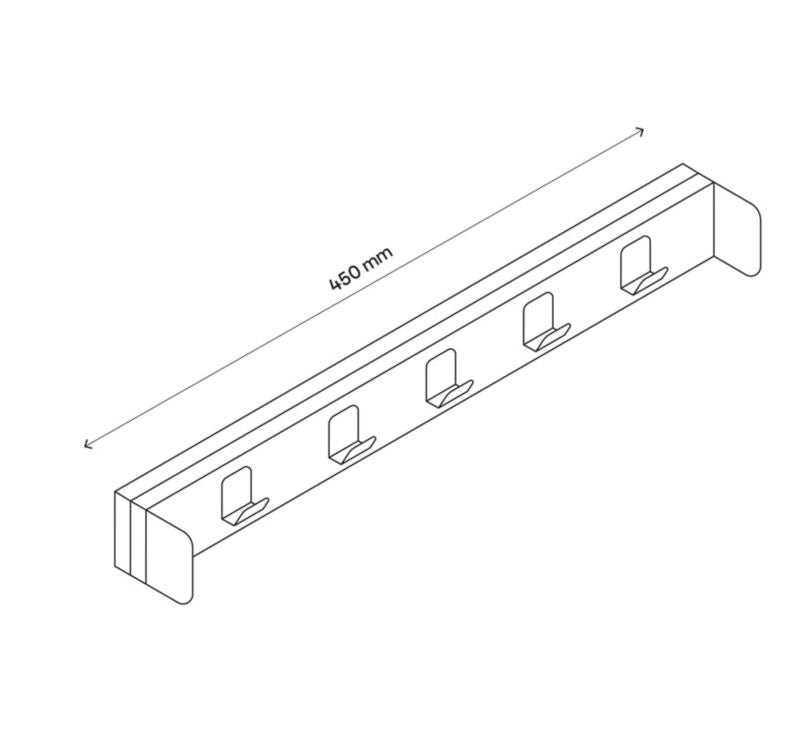 Udtrækkelig bøjle GoodHome Atomia 45 cm