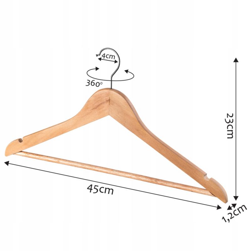 KADAX træbøjler sæt med 6 stk.
