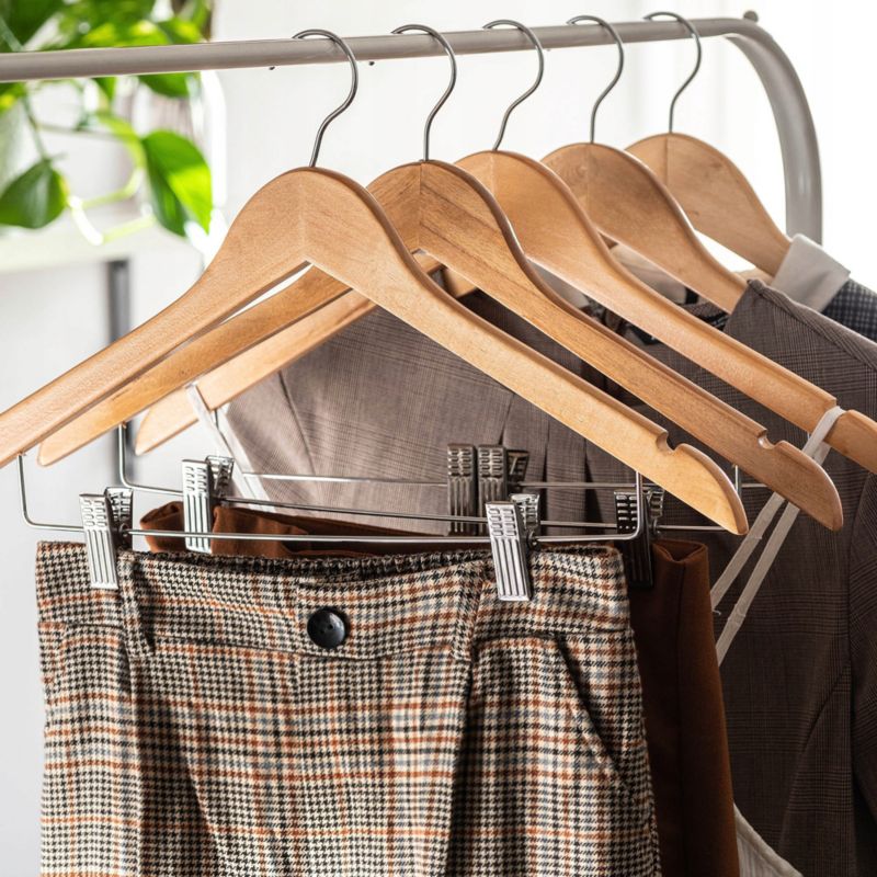 KADAX træbøjler med klemmer, 3 stk.