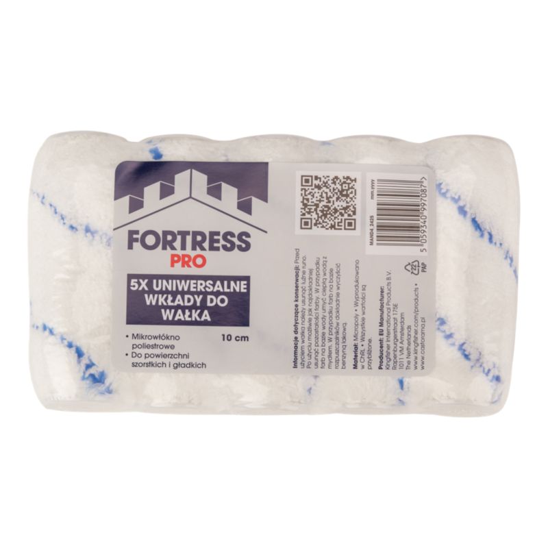Fortress Pro malerrulleindsats med mellem-lang luv, 100 mm, 5 stk.