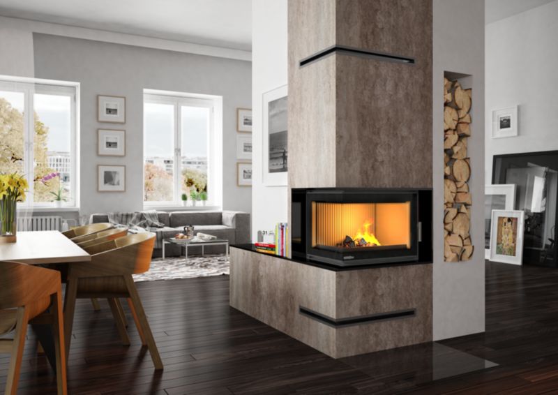 NORDflam Torn Eko 12 kW pejseindsats med venstre glas