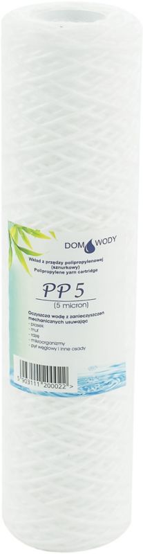 Klarwod snorfilterindsats til 10" PP-filter, 5 mikron