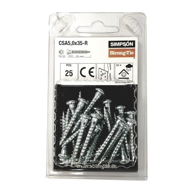 Skruer til samlinger 5 x 35 mm, 25 stk.