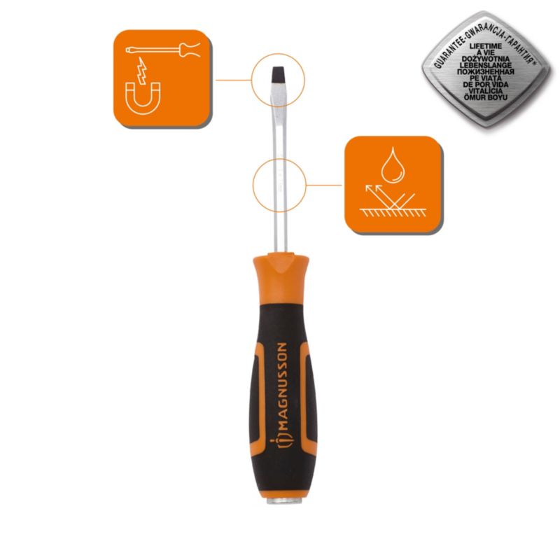 Magnusson fladskruetrækker til slagbrug 5 x 75 mm