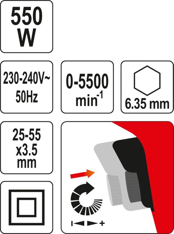 G-K Yato 550 W skruemaskine til gipsplader