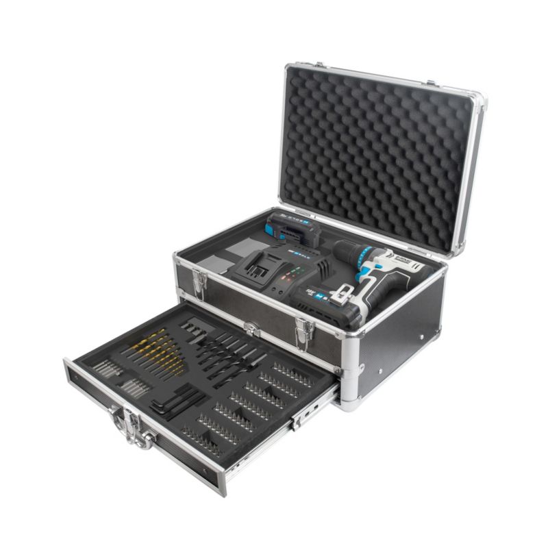 MacAllister slagboremaskine 2 x 2,0 Ah 18 V med 158 tilbehørsdele