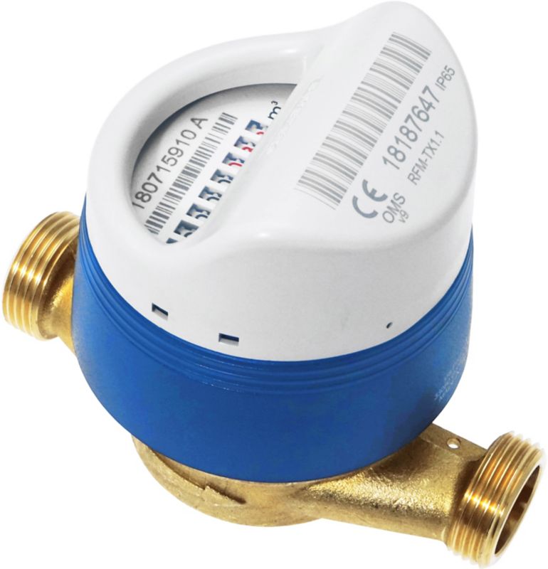 Bmeters GSD8-RFM tørstrøms koldtvandsmåler 1/2" 1,6 m3/h