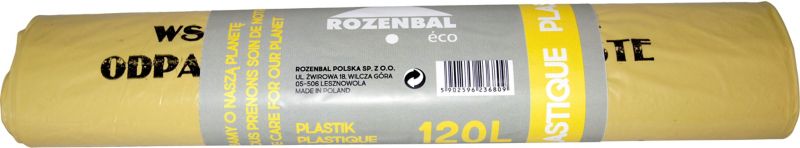 Rozenbal 120 l plastiksepareringspose, 10 stk.