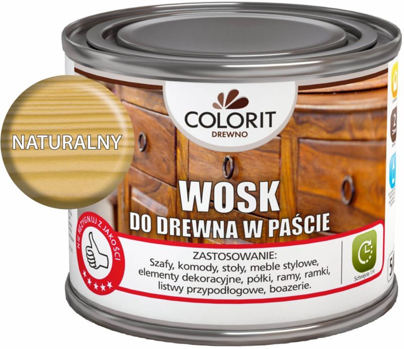 Colorit trævoks i pasta, naturlig, 0,5 l