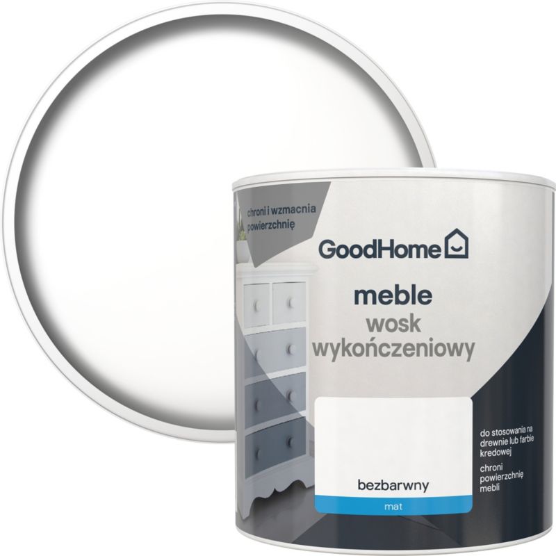 GoodHome Reno mat‑klar møbelafsluttende voks 0,5 l