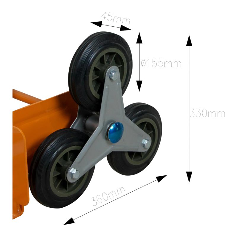 Magnusson transportvogn med 3 hjul, 150 kg