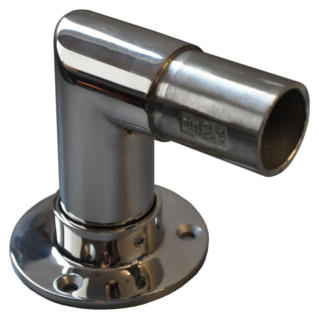 Knap vægbeslag til gelænder i rustfrit stål 42,4 mm poleret