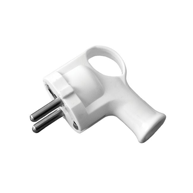 Elgotech WT16 stik med håndtag og jordforbindelse 250 V 16 A hvid