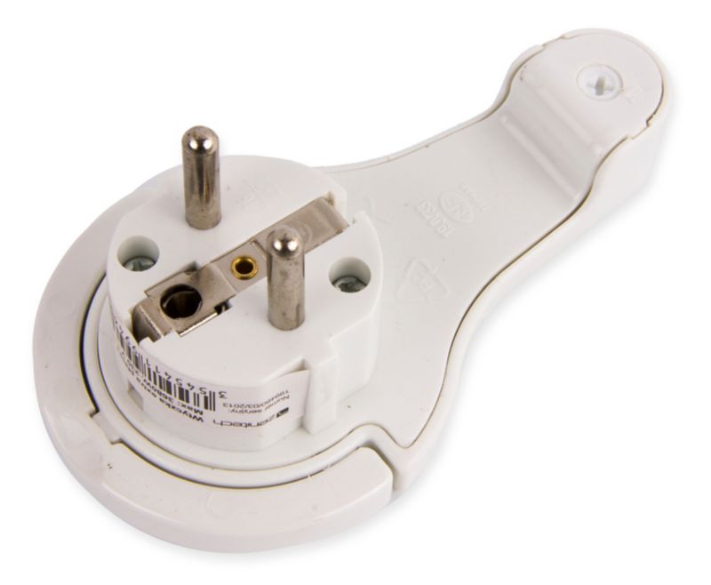 Ekstra flad hvid stikprop HBF 16 A